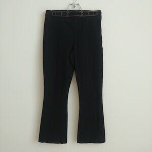 Judith & Charles black cotton stretch cropped ankle pants size 2 seam